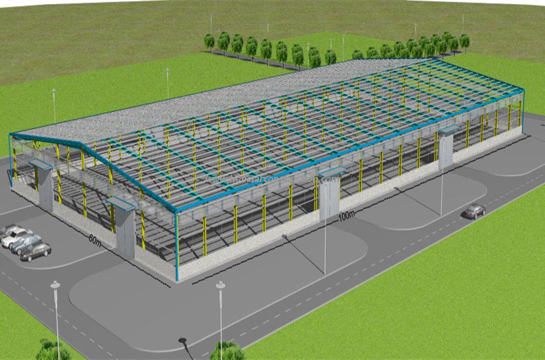 Low Cost of 60x100 Prefabricated Steel Building Made in Metal