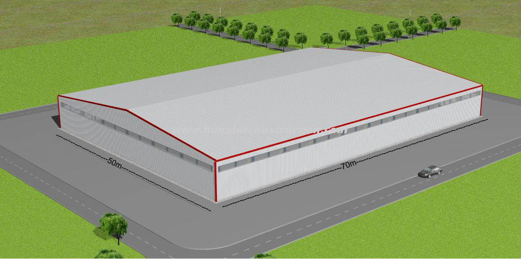 50x70 Metal Structure Building Used To Industrial Shed